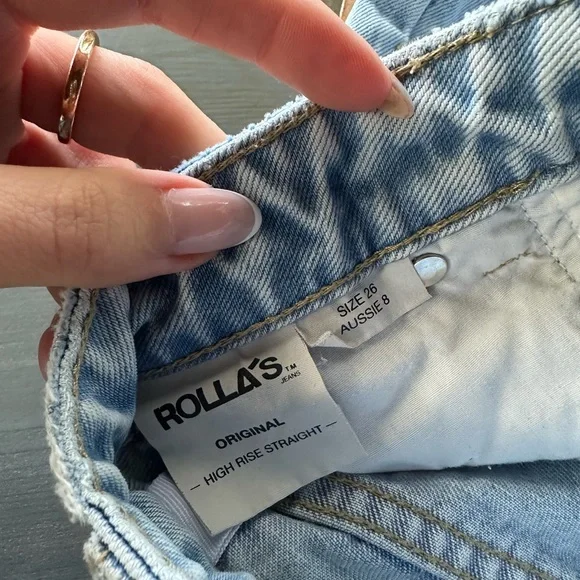 ROLLAS HIGH RISE STRAIGHT LEG JEANS - Picture 4 of 4